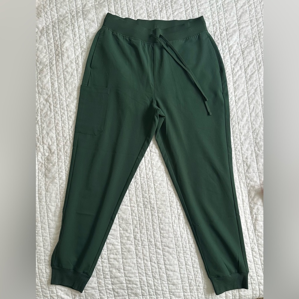 Mandala forest green joggers scrubs.